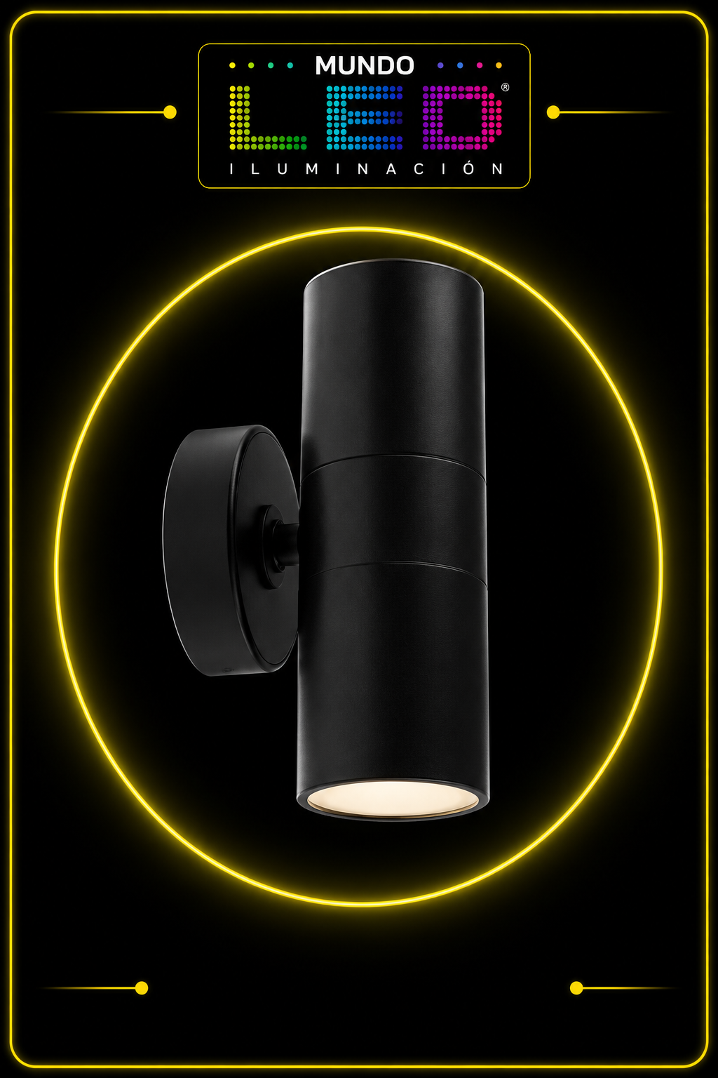 APLIQUE LED S/PONER 14W (2X7W) NEGRO IP65 REF LAL30310NE