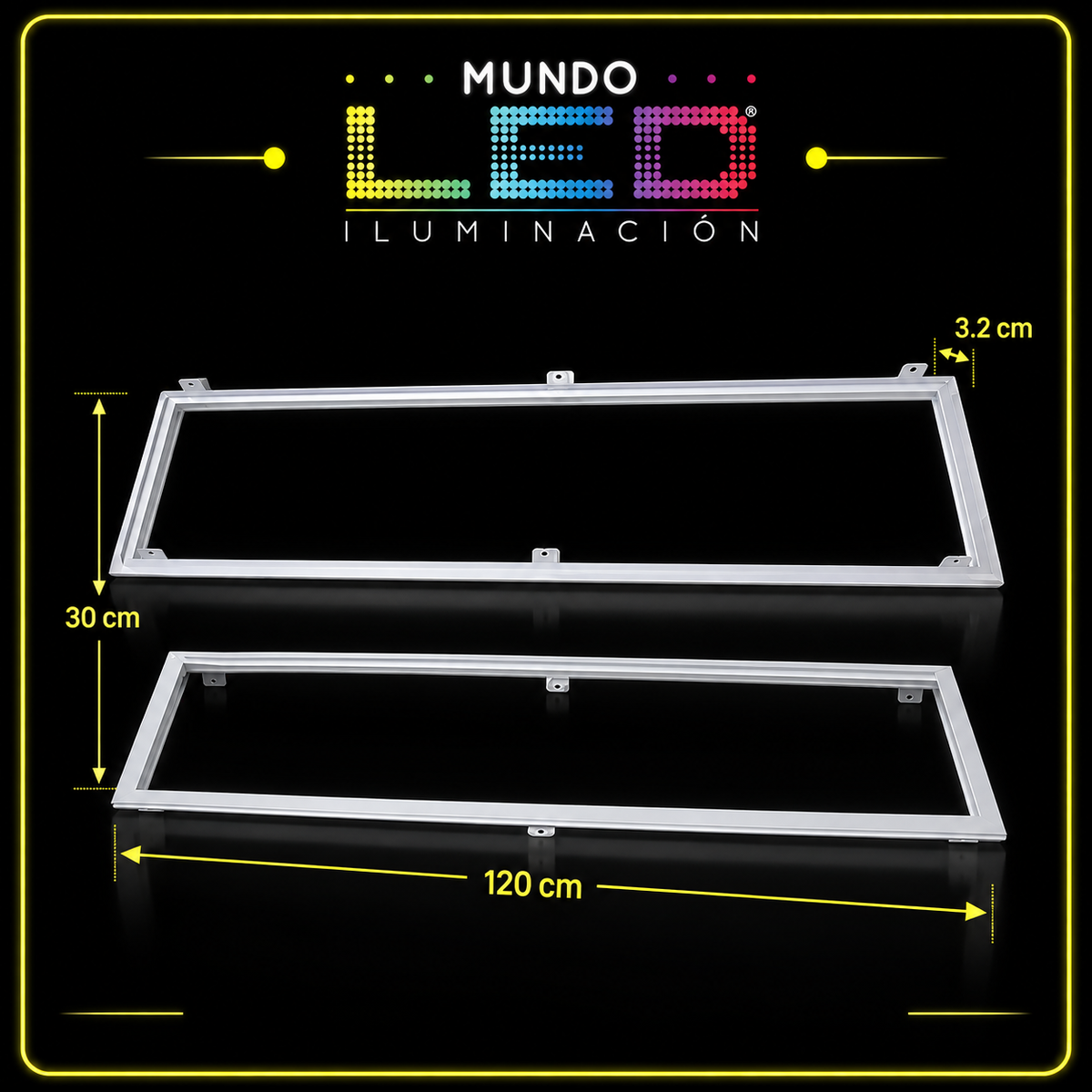 Marco 30x120 de Incrustar Blanco Nacional