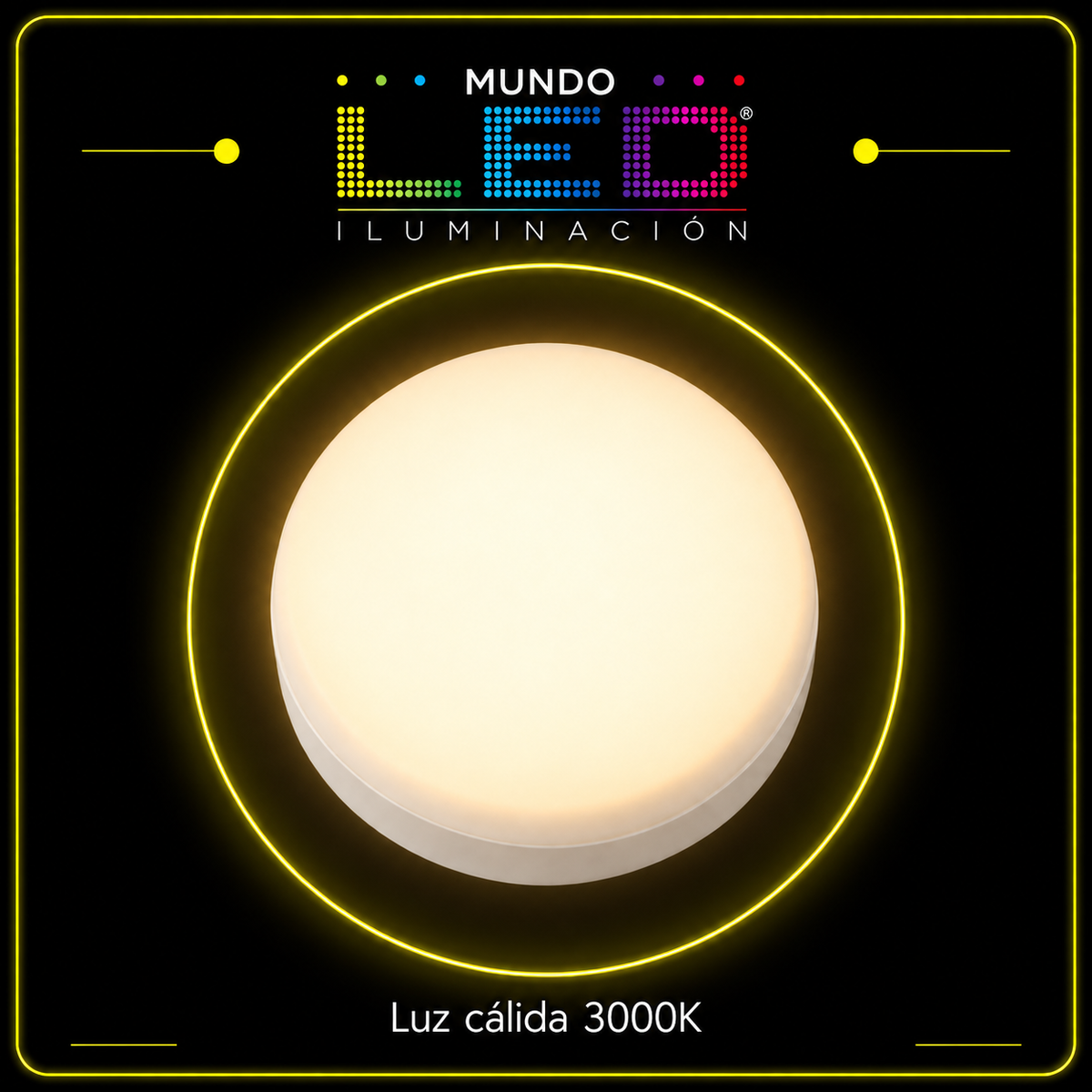 BALA LED 18W PANEL REDONDO SOBREPONER TRICOLOR FRAMELESS CHASIS NEGRO