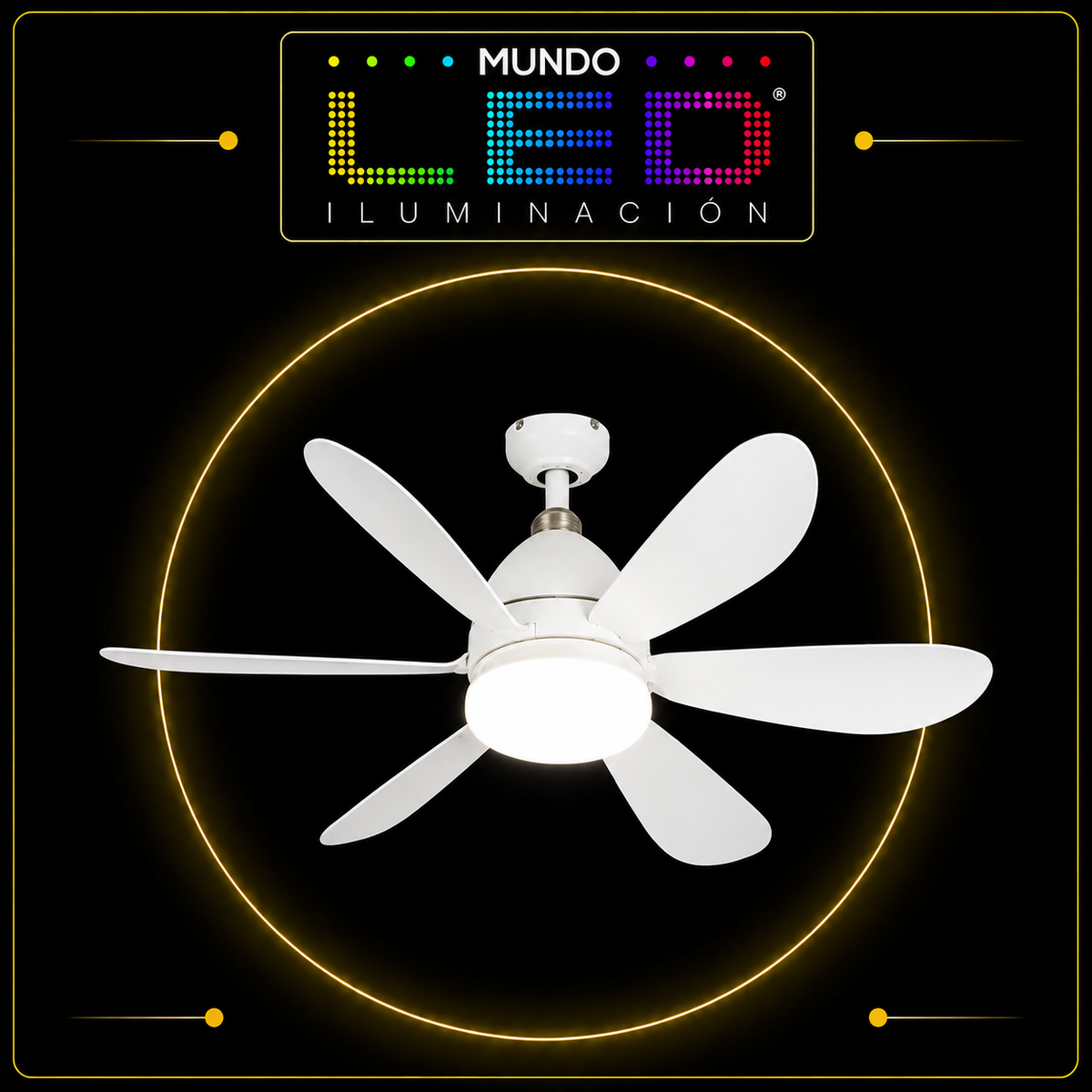 BOMBILLO/VENTILADOR BLANCO LED 22W 6 ASPAS E27 TRITONO CCT IBL121