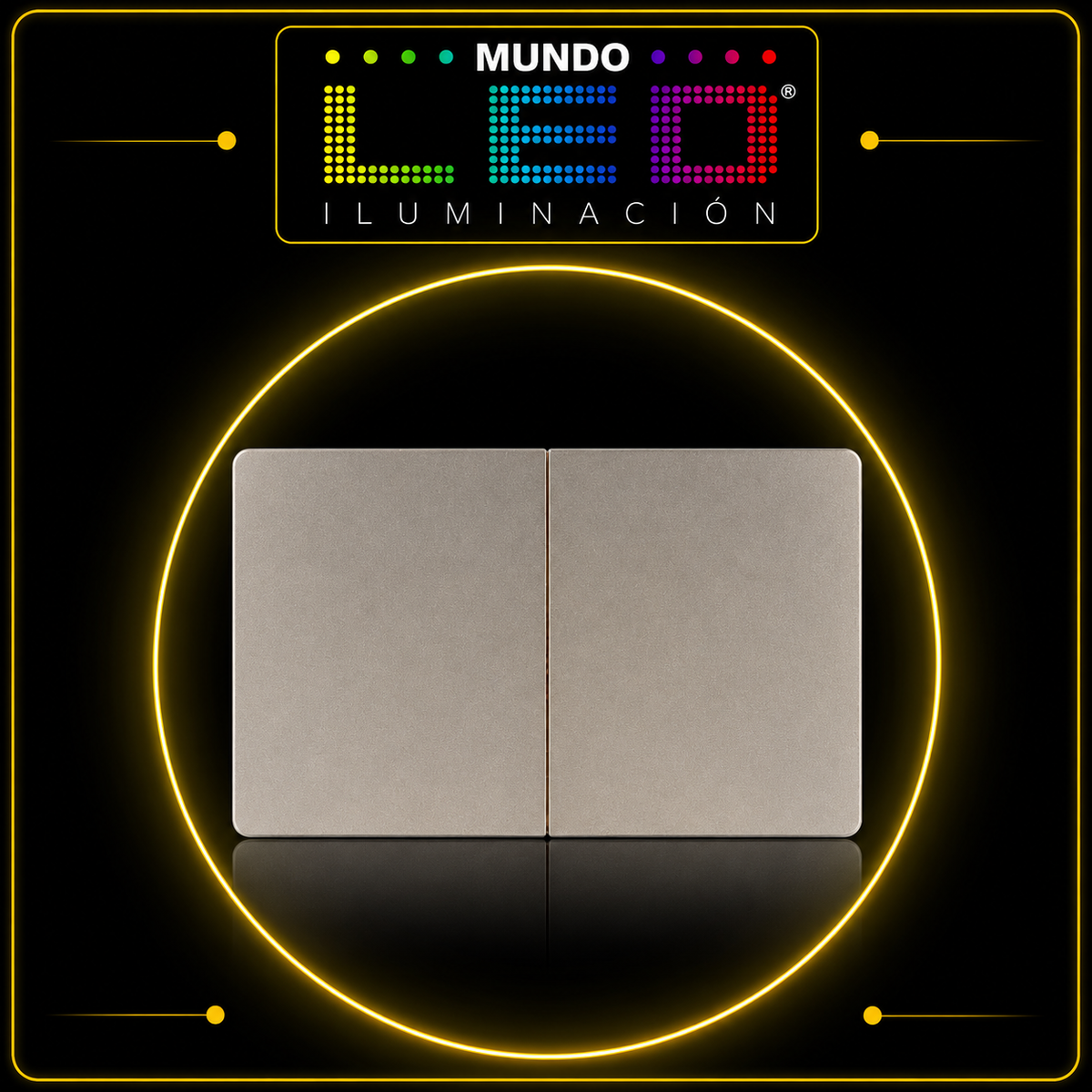 INTERRUPTOR DOBLE CONMUTABLE PLATEADO