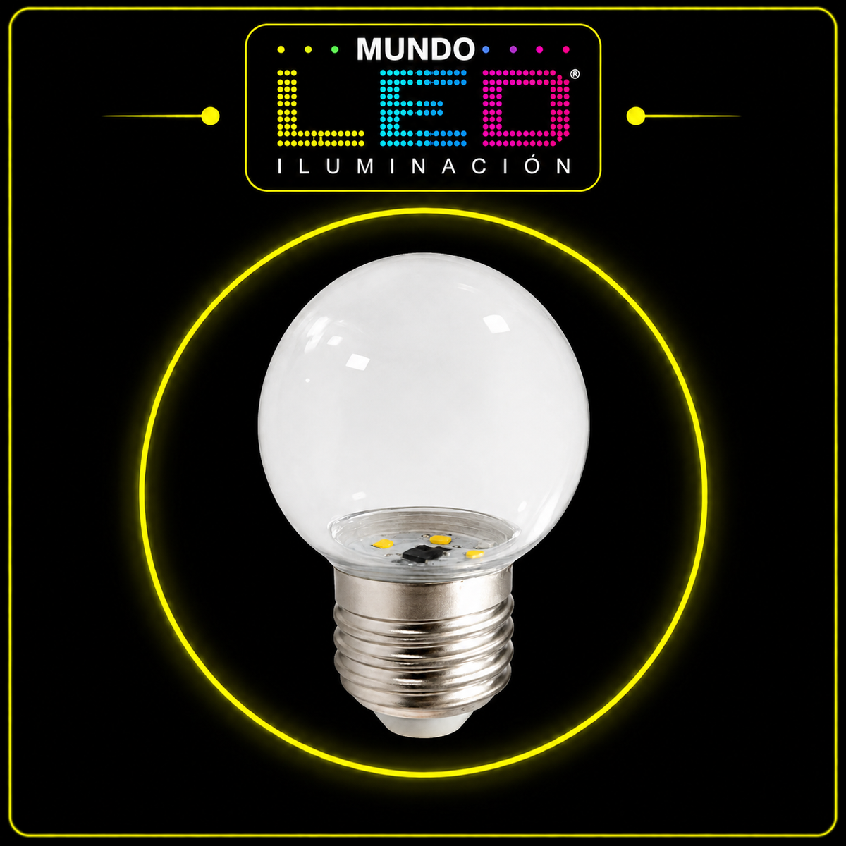 BOMBILLO LED 1W E27 PING PONG CALIDO