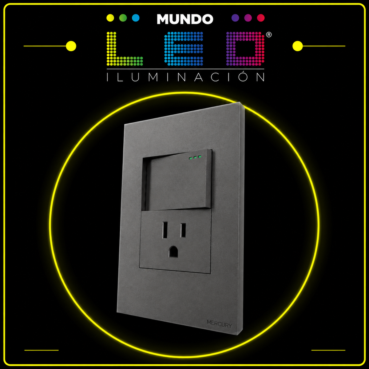 INTERRUPTOR MAS TOMA PLATEADO REF ETI117