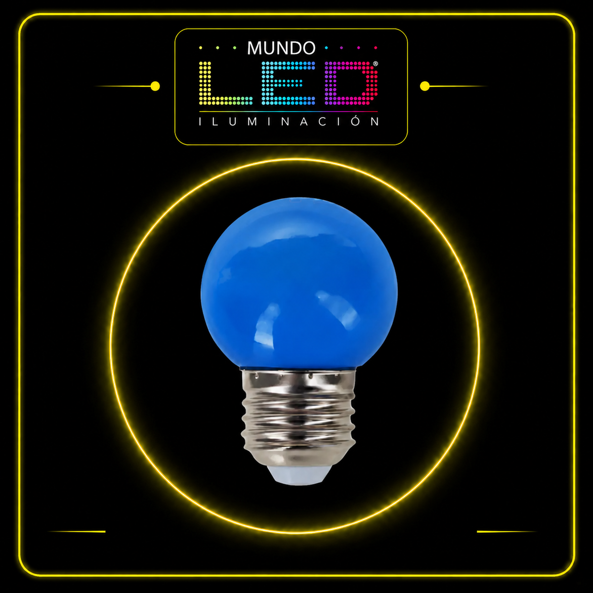 BOMBILLO LED 1W E27 PING PONG AZUL