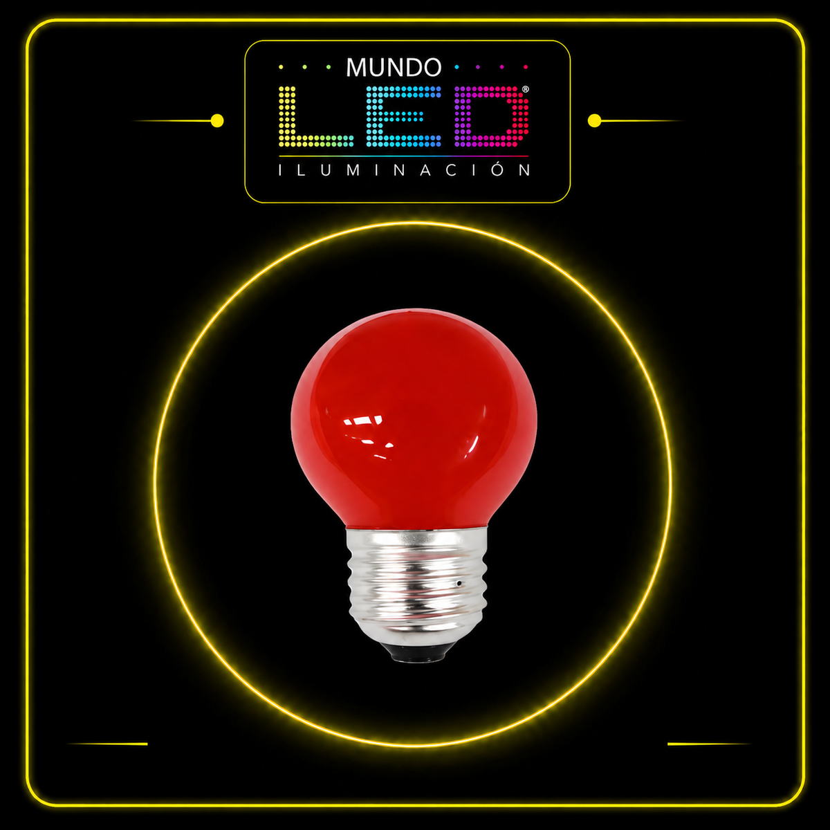 BOMBILLO LED 1W E27 PING PONG ROJO