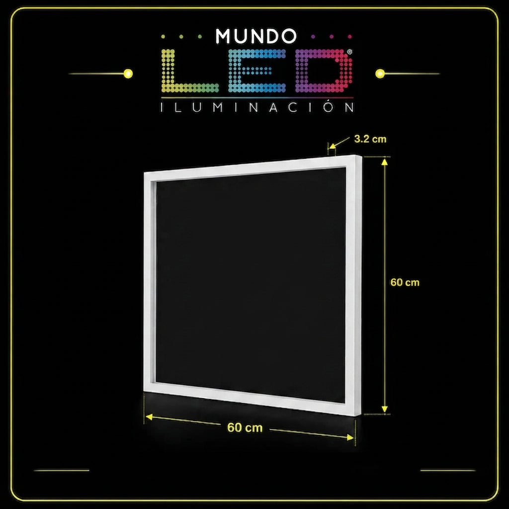 Marco 60x60 de Sobreponer Blanco Importado
