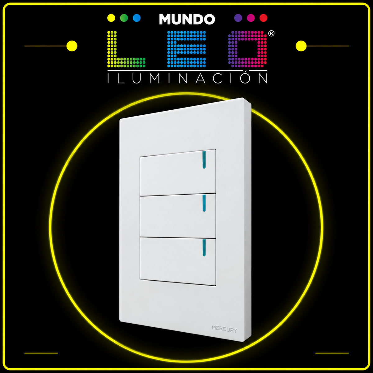 INTERRUPTOR TRIPLE CONMUTABLE BLANCO REF ETI89