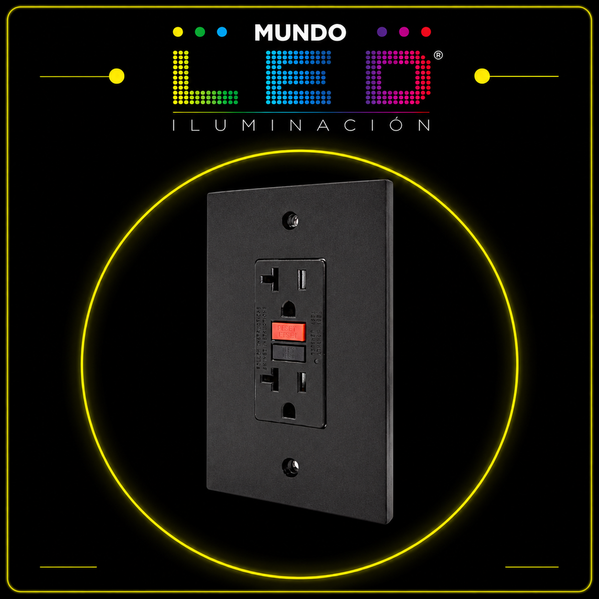 TOMA GFCI NEGRO REF ETI112