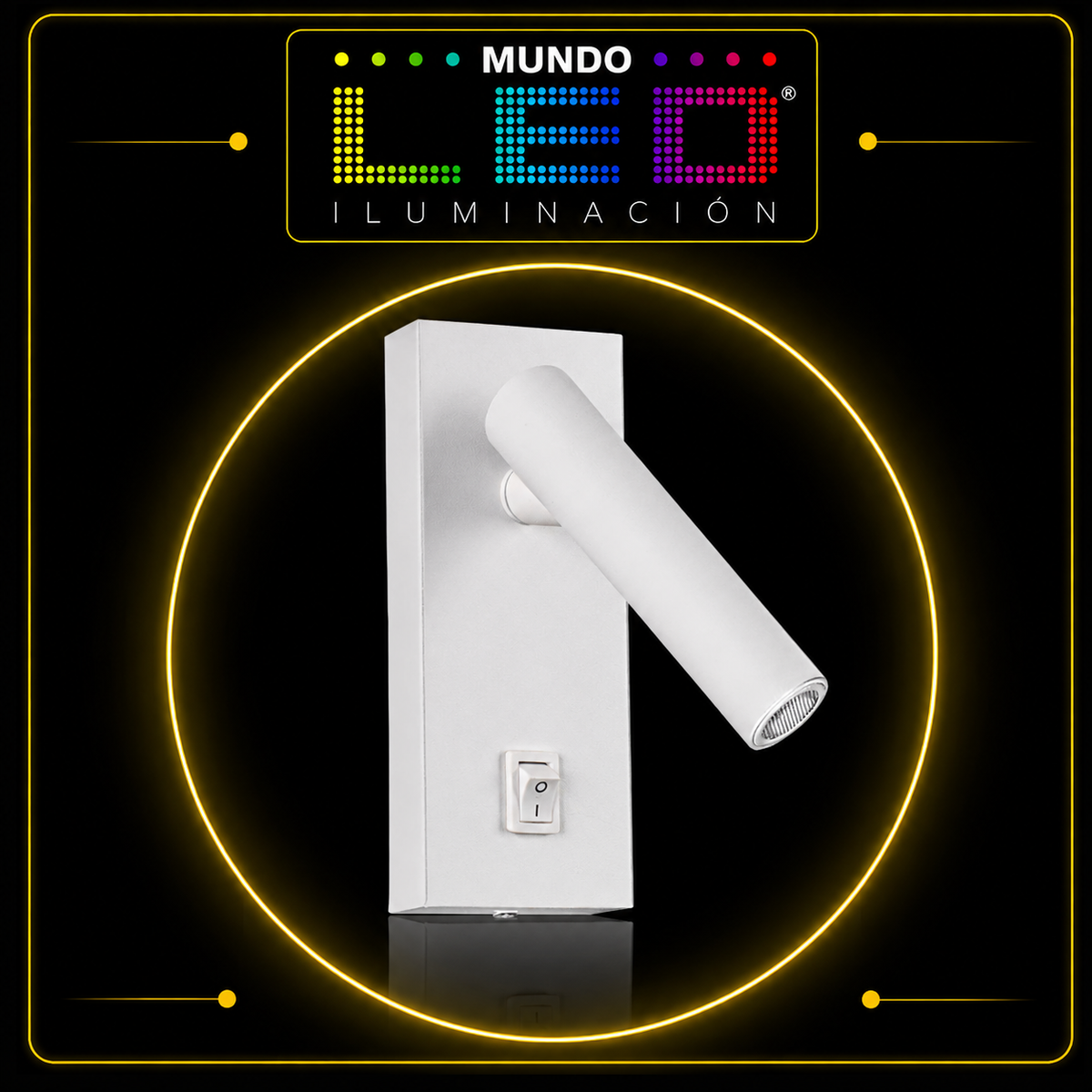 APLIQUE PARED LED 2W NEGRO 3000K S/PONER RECTANGULAR IP54 REF LAL95002AN