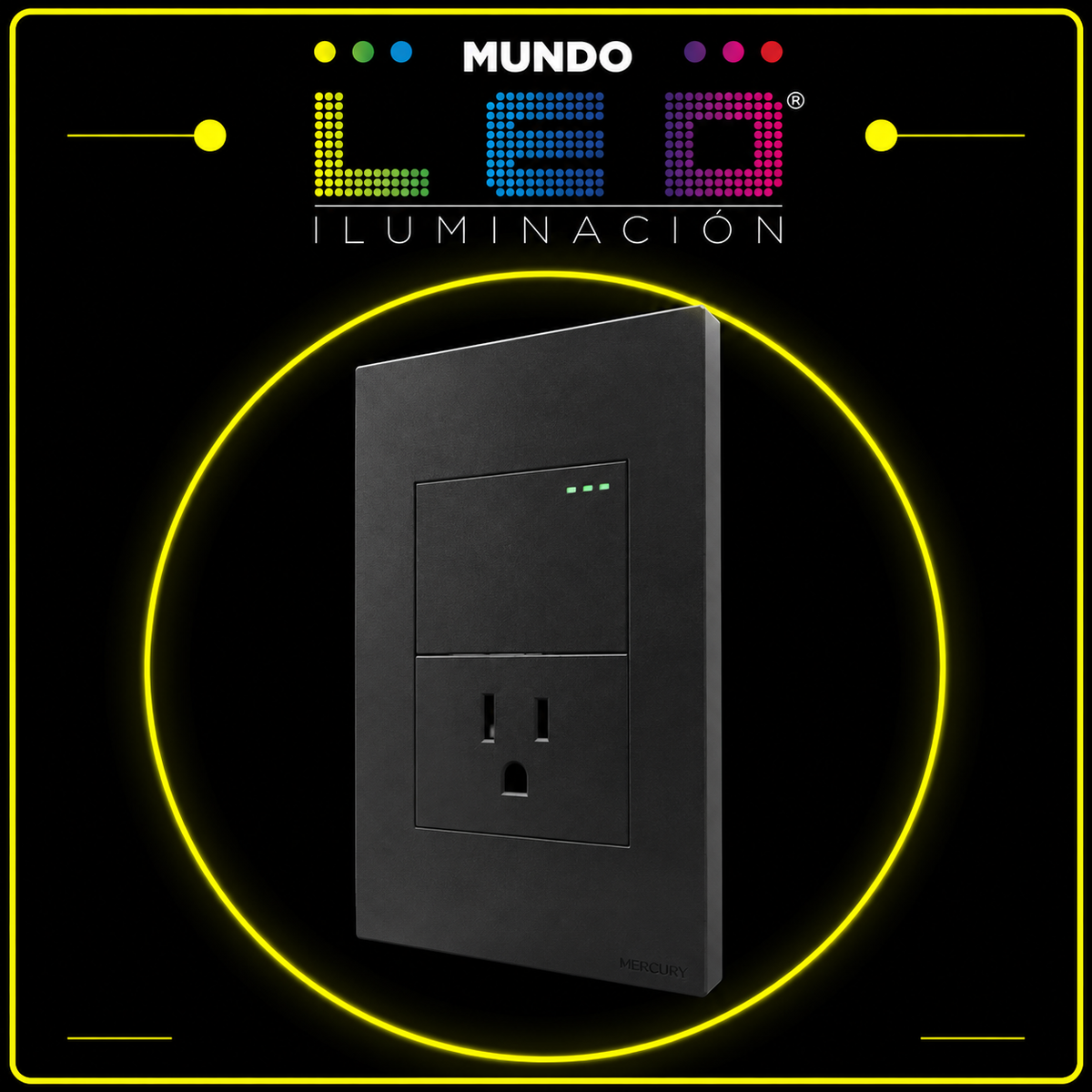 INTERRUPTOR MAS TOMA NEGRO REF ETI104