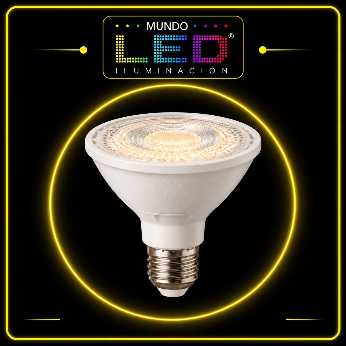 BOMBILLO LED 11W PAR30 3000K IP20 CUELLO CORTO (8.5W) - Mundo LED