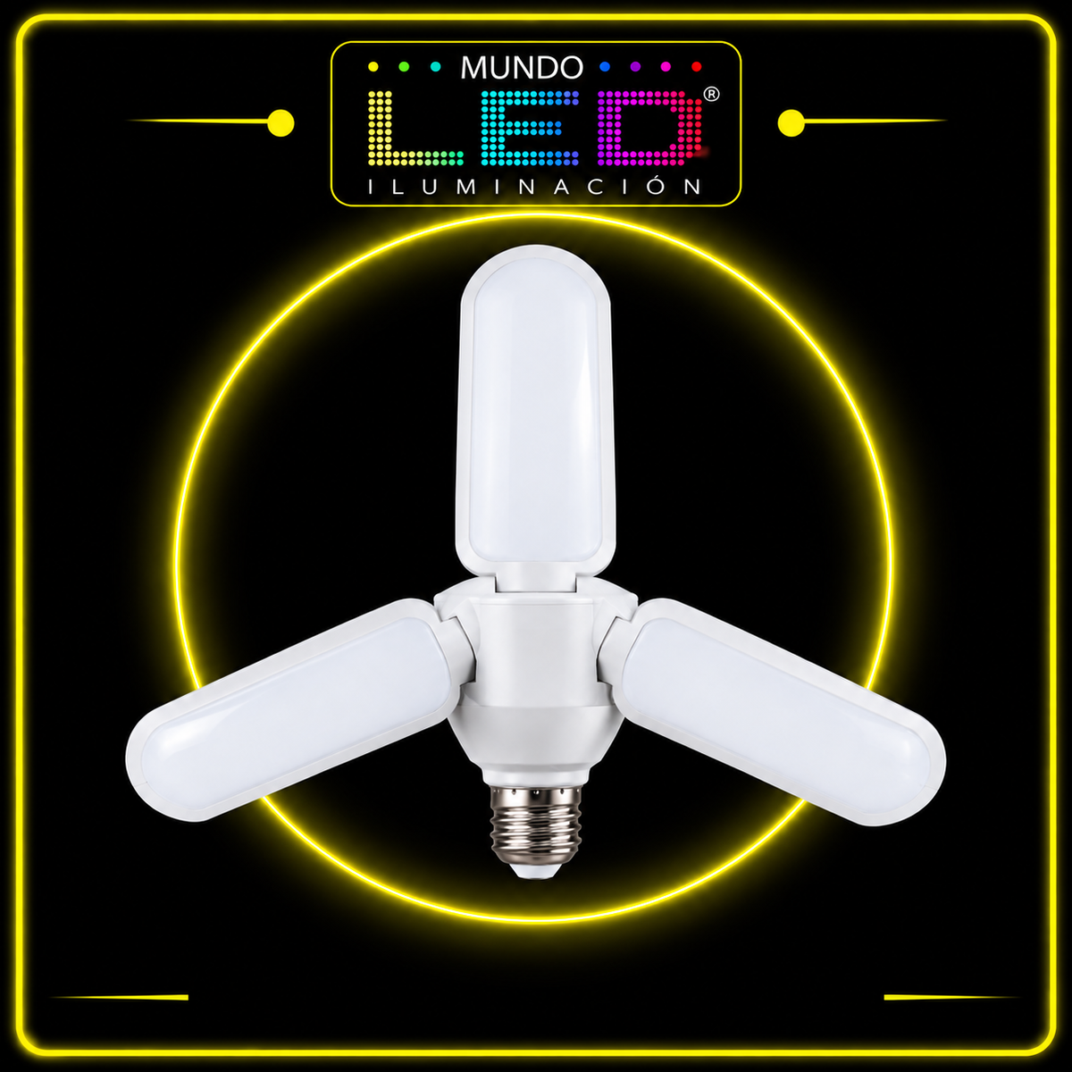 BOMBILLO LED 40W E27 3 ASPAS 6500K - Mundo LED