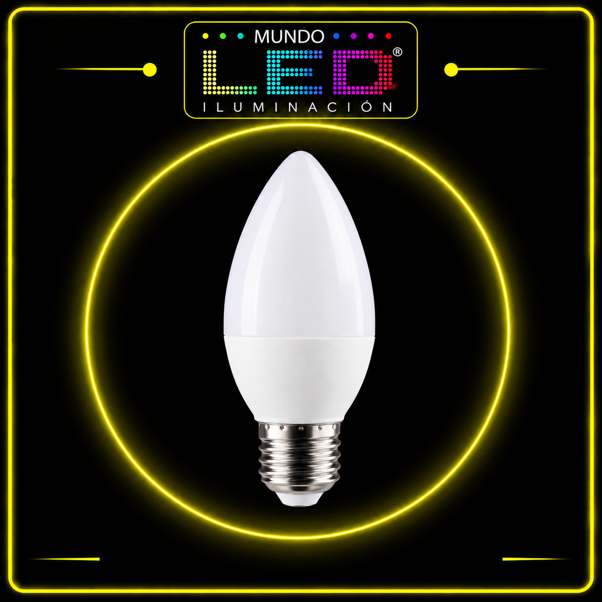 BOMBILLO LED 9W E27 TIPO TORPEDO 6500K - Mundo LED
