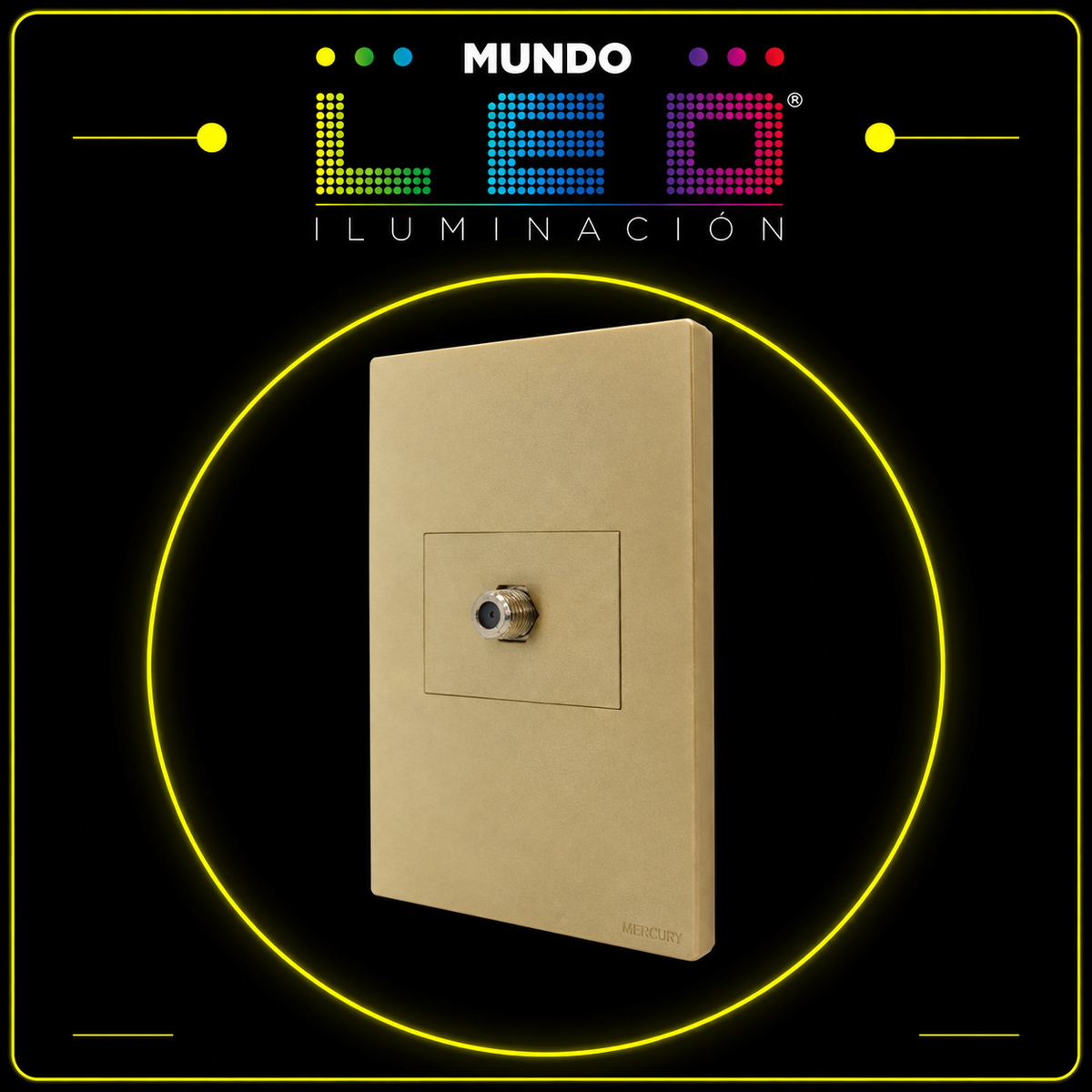 TOMA COAXIAL DORADO REF ETI133
