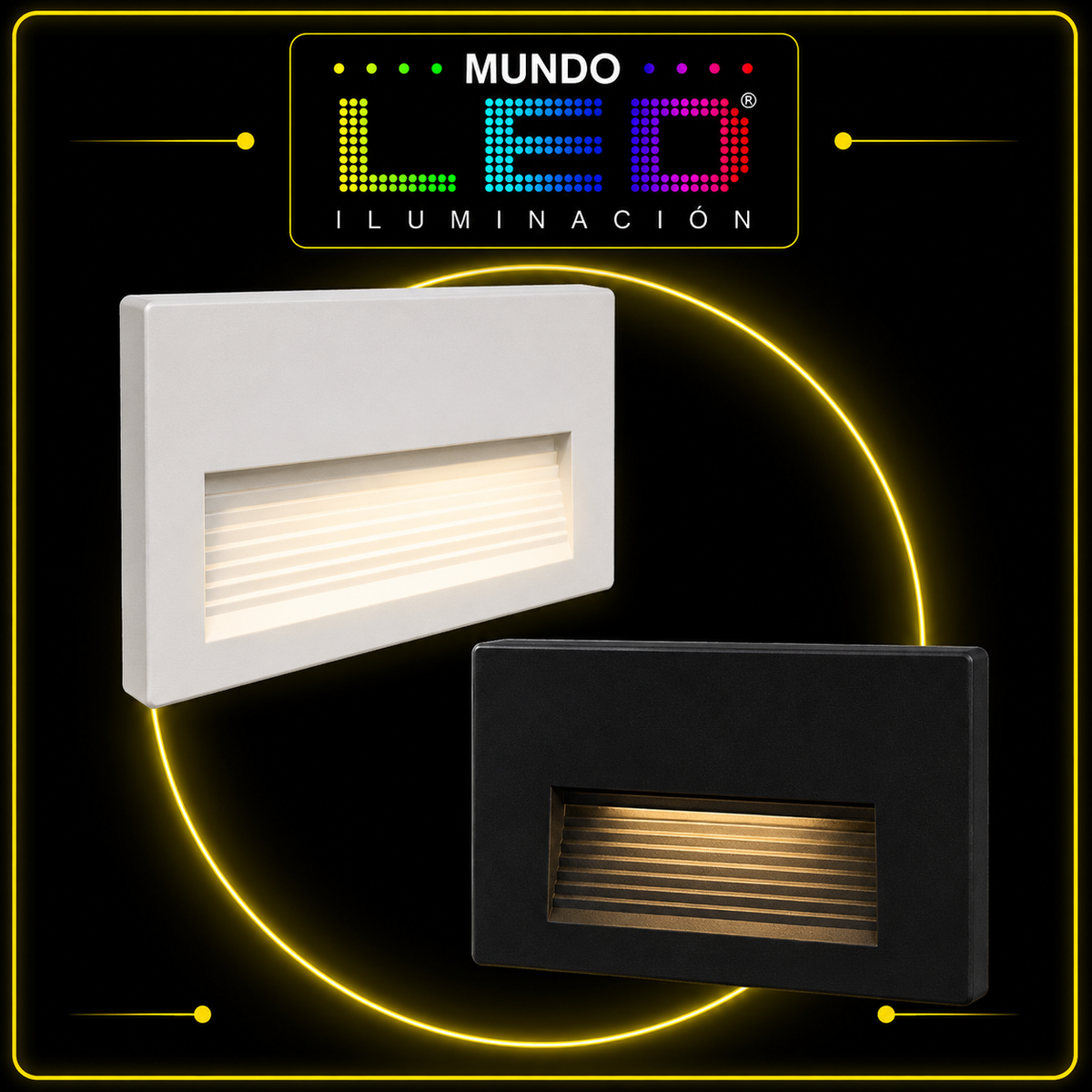 LUMINARIA GUÍA LED RECTANGULAR 2W 3000K IP65