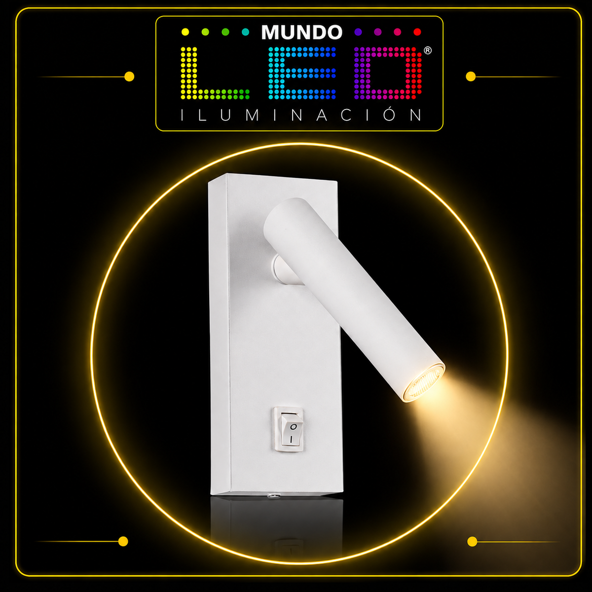 APLIQUE PARED LED 2W NEGRO 3000K S/PONER RECTANGULAR IP54 REF LAL95002AN